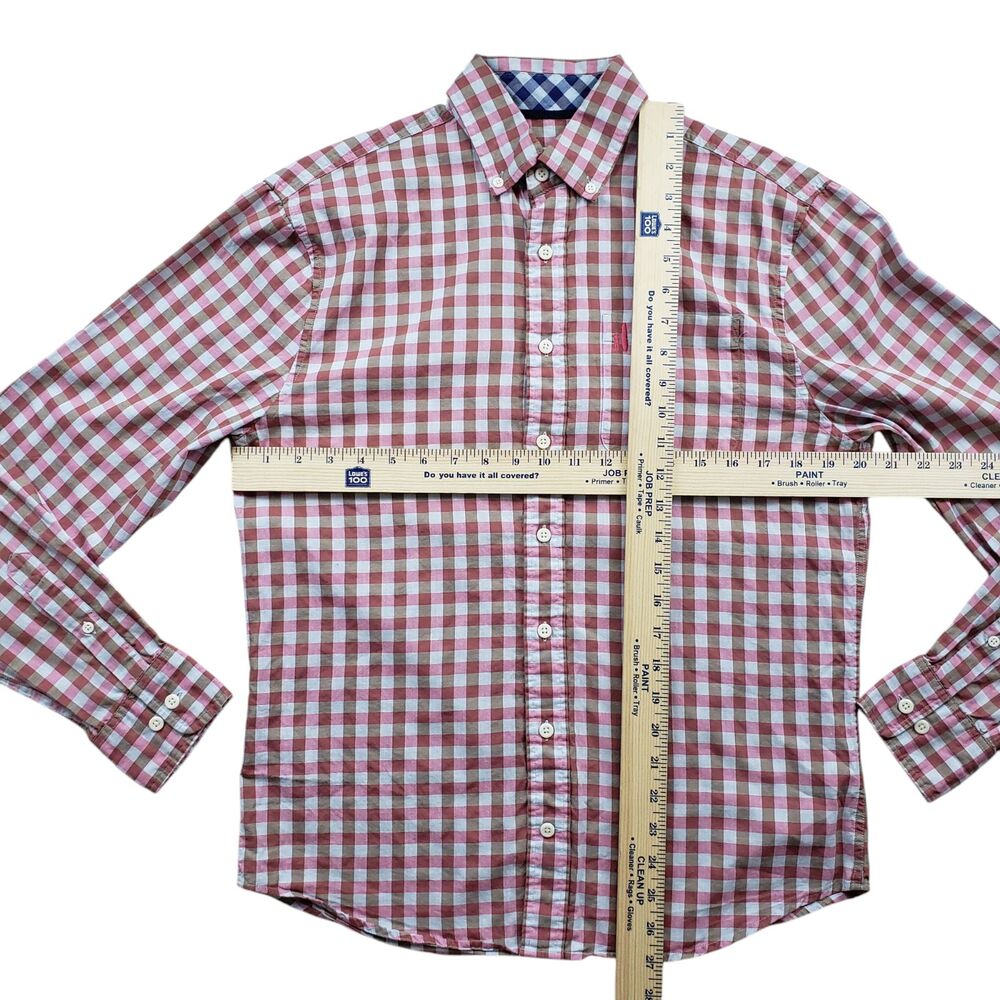 Johnnie O Hangin Out Shirt Mens Small Plaid Long Sleeve - Picture 7 of 11